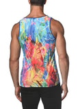 St33le Royal Rainbow Tropics Mesh Tank Top (11069)