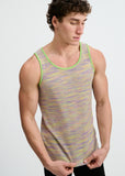 St33le Space Dye Textured Stretched Knit Tank (11142)