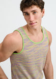 St33le Space Dye Textured Stretched Knit Tank (11142)