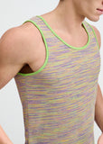 St33le Space Dye Textured Stretched Knit Tank (11142)