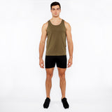 St33le Circle Spine Laser Cut Stretch Jersey Tank Top (20050)