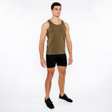 St33le Circle Spine Laser Cut Stretch Jersey Tank Top (20050)