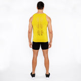 St33le Circle Spine Laser Cut Stretch Jersey Tank Top (20050)