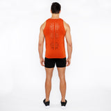 St33le Circle Spine Laser Cut Stretch Jersey Tank Top (20050)