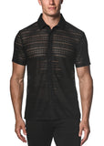 St33le Diamond Stretch Knit Lace Gossamer Shirt (24013)