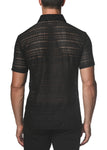 St33le Diamond Stretch Knit Lace Gossamer Shirt (24013)