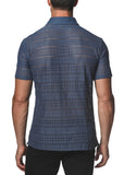 St33le Diamond Stretch Knit Lace Gossamer Shirt (24013)
