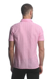 St33le Maze Hex Stretch Knit Gossamer Shirt (24025)