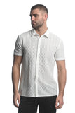 St33le Maze Hex Stretch Knit Gossamer Shirt (24025)