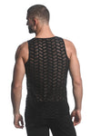 St33le Vertical Wave Stretch Gossamer Knit Tank Top (24201)