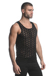 St33le Vertical Wave Stretch Gossamer Knit Tank Top (24201)