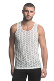 St33le Vertical Wave Stretch Gossamer Knit Tank Top (24201)