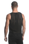 St33le Micro Arrows Stretch Gossamer Knit Tank Top (24202)