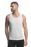 St33le Micro Arrows Stretch Gossamer Knit Tank Top (24202)