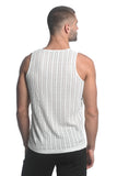 St33le Micro Arrows Stretch Gossamer Knit Tank Top (24202)