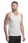 St33le Micro Arrows Stretch Gossamer Knit Tank Top (24202)