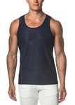 St33le Crosshatch Textured Mesh Stretch Performance Tank Top (273)