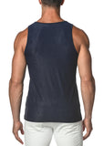 St33le Crosshatch Textured Mesh Stretch Performance Tank Top (273)