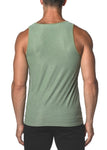 St33le Crosshatch Textured Mesh Stretch Performance Tank Top (273)