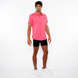St33le Solid Stretch Knit Jersey Short Sleeve Shirt (963-03)