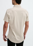 St33le Solid Stretch Knit Jersey Short Sleeve Shirt (963-05)
