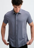 St33le Solid Stretch Knit Jersey Short Sleeve Shirt (963-05)