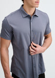 St33le Solid Stretch Knit Jersey Short Sleeve Shirt (963-05)