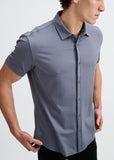 St33le Solid Stretch Knit Jersey Short Sleeve Shirt (963-05)