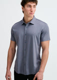 St33le Solid Stretch Knit Jersey Short Sleeve Shirt (963-05)