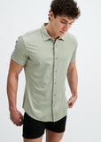 St33le Solid Stretch Knit Jersey Short Sleeve Shirt (963-05)