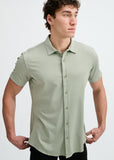 St33le Solid Stretch Knit Jersey Short Sleeve Shirt (963-05)