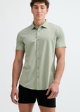 St33le Solid Stretch Knit Jersey Short Sleeve Shirt (963-05)