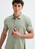 St33le Solid Stretch Knit Jersey Short Sleeve Shirt (963-05)
