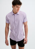 St33le Solid Stretch Knit Jersey Short Sleeve Shirt (963-06)