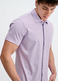St33le Solid Stretch Knit Jersey Short Sleeve Shirt (963-06)