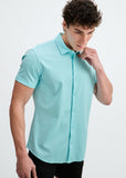 St33le Solid Stretch Knit Jersey Short Sleeve Shirt (963-06)