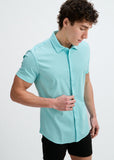 St33le Solid Stretch Knit Jersey Short Sleeve Shirt (963-06)