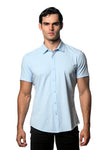 St33le Solid Cotton Stretch Knit Jersey Short Sleeve Shirt (963)