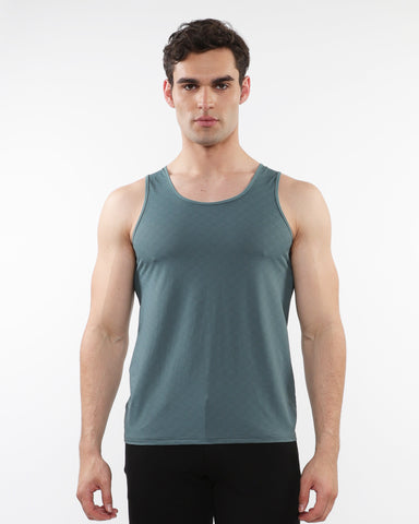 St33le Textured Stretch Mesh Performance Tank Top (286)