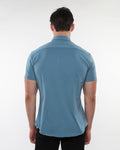 St33le Solid Cotton Stretch Knit Jersey Short Sleeve Shirt (963)