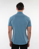 St33le Solid Cotton Stretch Knit Jersey Short Sleeve Shirt (963)