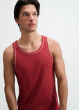 St33le Rib Stretch Cotton/Tencel Tank W/Fine Piping Detail (16011)