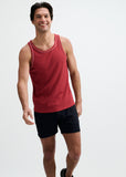 St33le Rib Stretch Cotton/Tencel Tank W/Fine Piping Detail (16011)