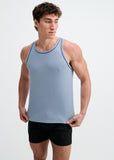 St33le Rib Stretch Cotton/Tencel Tank W/Fine Piping Detail (16011)