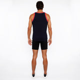 St33lel Rib Stretch Cotton/Rayon Ringer Tank With Piping Detail (16009-01)