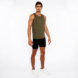 St33lel Rib Stretch Cotton/Rayon Ringer Tank With Piping Detail (16009-01)