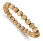 Chisel 8mm Cypress Wood Beaded Stretch Bracelet (SRB2517)