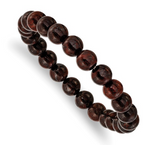 Chisel 8mm Red Agate Beaded Stretch Bracelet (SRB2848)