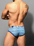 Andrew Christian Surf Stripe Mesh Brief w/ ALMOST NAKED®  (92916)