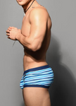 Andrew Christian Surf Stripe Swim Trunk (70037)